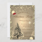 Invitation Arbre de Noël, Étoiles, Père Noël Noël Compagnie P (Devant)