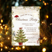 Invitation Arbre de Noël, Étoiles présente Compagnie de Noël