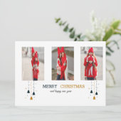 Invitation Arbre de Noël & Étoiles | Vacances (Debout devant)