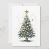 Invitation Arbre de Noël Faux Glitter (Dos)