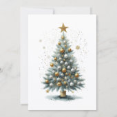 Invitation Arbre de Noël Faux Glitter (Dos)