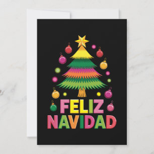 Invitation Arbre de Noël Feliz Navidad Fêtes espagnoles Xmas