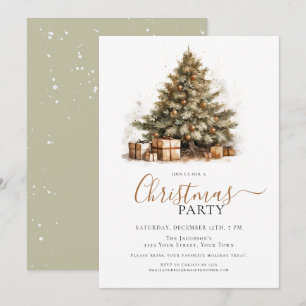Invitation Arbre de Noël festif Fête de Noël