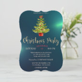 Invitation Arbre de Noël, Fête de la Compagnie de Noël Verte (Debout devant)