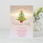 Invitation Arbre de Noël, Fête de Noël de l'entreprise brilla (Debout devant)