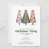 Invitation arbre de Noël imprimé léopard designer (Devant)