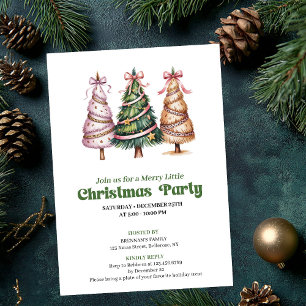 Invitation arbre de Noël imprimé léopard designer