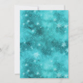 Invitation Arbre de Noël Moderne Bleu Turquoise Fête de Noël (Dos)