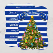 Invitation Arbre de Noël nautique personnalisé (Devant / Derrière)
