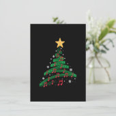 Invitation Arbre de Noël Notes musicales Chanson Funny Family (Debout devant)