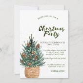 Invitation Arbre de Noël, Pine Cones Fête de Noël (Devant)