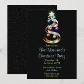 Invitation Arbre de Noël Rainbow (Devant / Derrière)