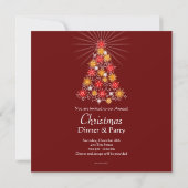 Invitation Arbre de Noël Red Star (Dos)