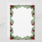 Invitation Arbre de Noël, rennes dorés (Dos)