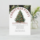 Invitation Arbre de Noël Retro Classic Cute (Debout devant)
