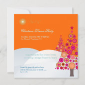 Invitation Arbre de Noël rétro PixDezines (Dos)