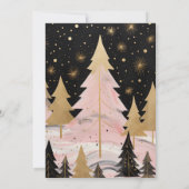 Invitation Arbre de Noël rose (Dos)