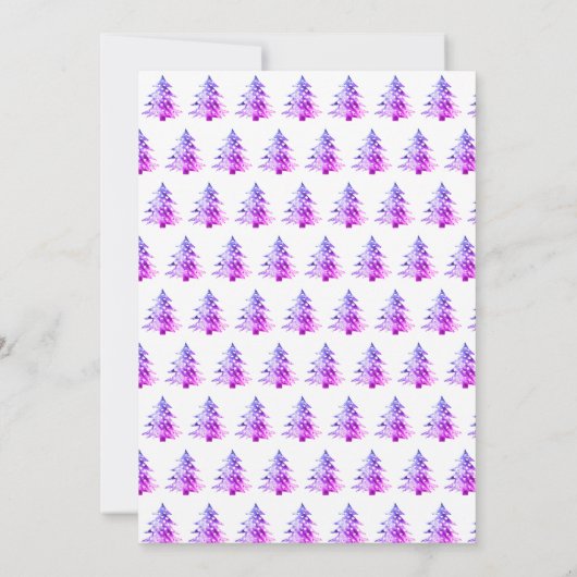 Invitation Arbre de Noël rose violet moderne Élégant (Dos)