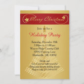 Invitation Arbre de Noël Rouge or (Devant)