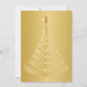 Invitation Arbre de Noël Rouge or (Dos)