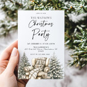 Invitation Arbre de Noël rustique