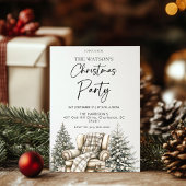 Invitation Arbre de Noël rustique