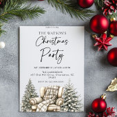 Invitation Arbre de Noël rustique