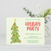 Invitation Arbre de Noël Tiré main Fête de Noël PERSONNALISÉ (Debout devant)