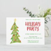 Invitation Arbre de Noël Tiré main Fête de Noël PERSONNALISÉ (Debout devant)