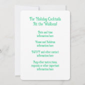 Invitation Arbre de Noël vert rose doux personnalisé (Dos)