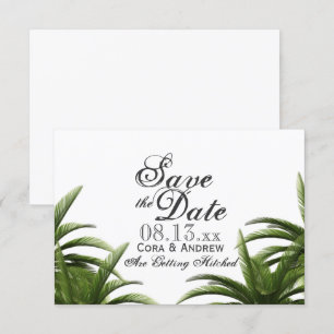 Invitation Arbre de palmier tropical vert mariage à retenir l