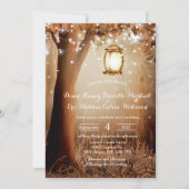 Invitation Arbre de Pays Moderne Lumières Mariage rustique (Devant)