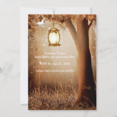 Invitation Arbre de Pays Moderne Lumières Mariage rustique (Dos)