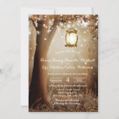 Invitation Arbre de Pays Moderne Lumières Mariage rustique (Devant)