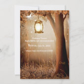 Invitation Arbre de Pays Moderne Lumières Mariage rustique (Dos)