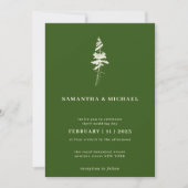 Invitation Arbre de pin de forêt Indépendant Rustique Vert (Devant)