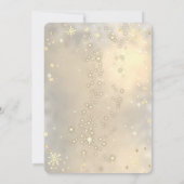 Invitation Arbre de pin de Noël, Étoile, Flammes de neige Noë (Dos)