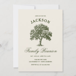 Invitation Arbre de réunion de famille classique moderne   Ve