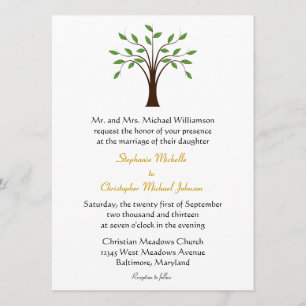 Invitation Arbre de symbolique moderne de la vie sur le