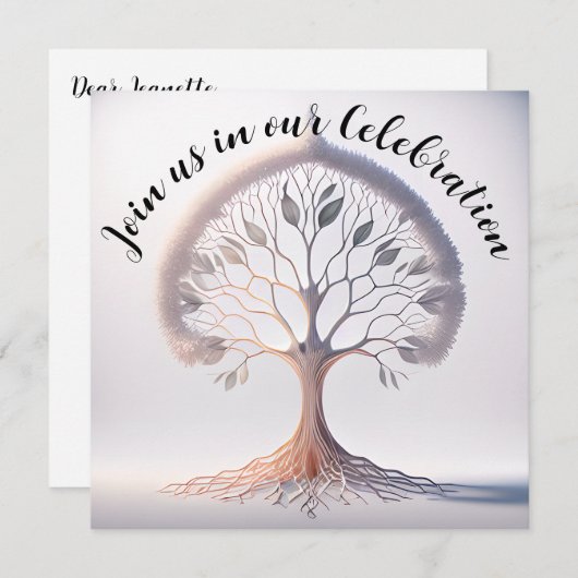 Invitation Arbre de vie (Devant / Derrière)