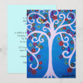 INVITATION ARBRE DE VIE BAR/BAT MITZVAH (Devant / Derrière)