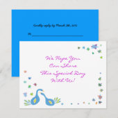 Invitation ARBRE DE VIE Bat mitzvah Demande de réponse (Devant / Derrière)