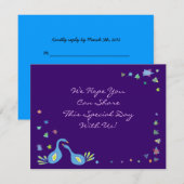 Invitation ARBRE DE VIE Bat mitzvah Demande de réponse (Devant / Derrière)