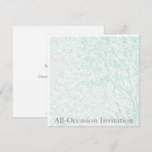 Invitation Arbre de Vie/Carte de vœux en relief pour toutes o (Devant / Derrière)