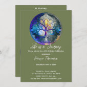 Invitation Arbre de vie | Céleste (Devant / Derrière)