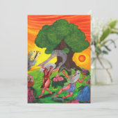 Invitation Arbre de vie Danse aquarelle Joy Love Art (Debout devant)