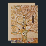 Invitation Arbre de vie de Gustav Klimt, Art Nouveau stylisé<br><div class="desc">Arbre de vie (1905-1911) de Gustav Klimt. L'Arbre de Vie est une peinture vintage de l'Art Nouveau représentant l'arbre de la connaissance qui remet en question l'oiseau noir de proie, symbole de la mort. Le cycle de vie normal tel que compris par Freud et Klimt. Le Stoclet Frieze est une...</div>