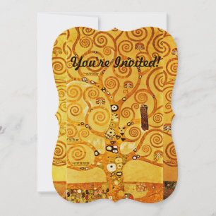 Invitation Arbre de vie Gustav Klimt Nouveau