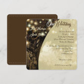 Invitation Arbre de vie Juif lumière de nuit mariage (Devant / Derrière)