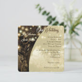 Invitation Arbre de vie Juif lumière de nuit mariage (Debout devant)